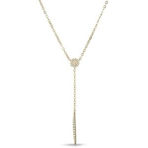 New Necklace with Cubic Zirconia 14k/925